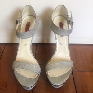 Cesare Paciotti Snake Embossed Heel Sandal